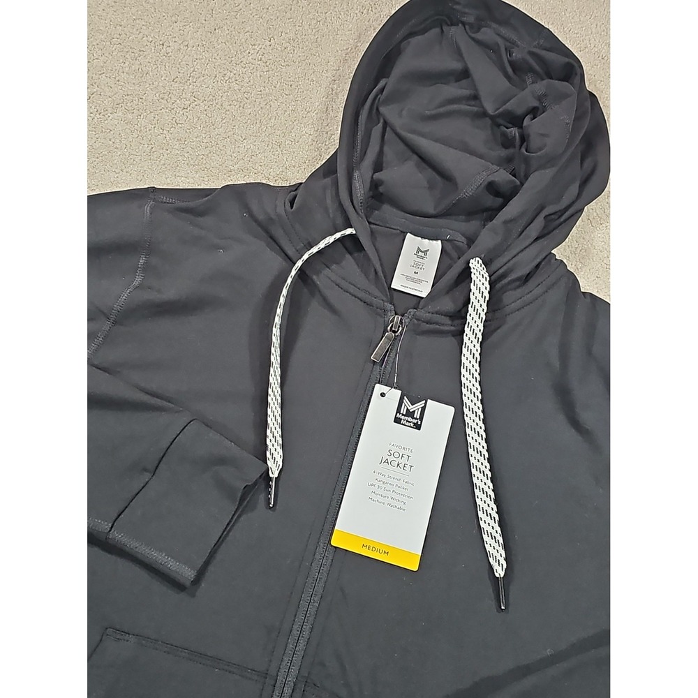 Member's Mark Women's Favorite Soft Jacket  Black Zip Up Hoodie Stretch Medium